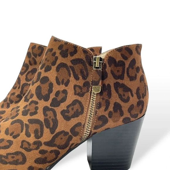 Style & Co. Marinaa Ankle Booties Women’s Size 8 Brown Leopard Zip-up Block Heel - Picture 8 of 13